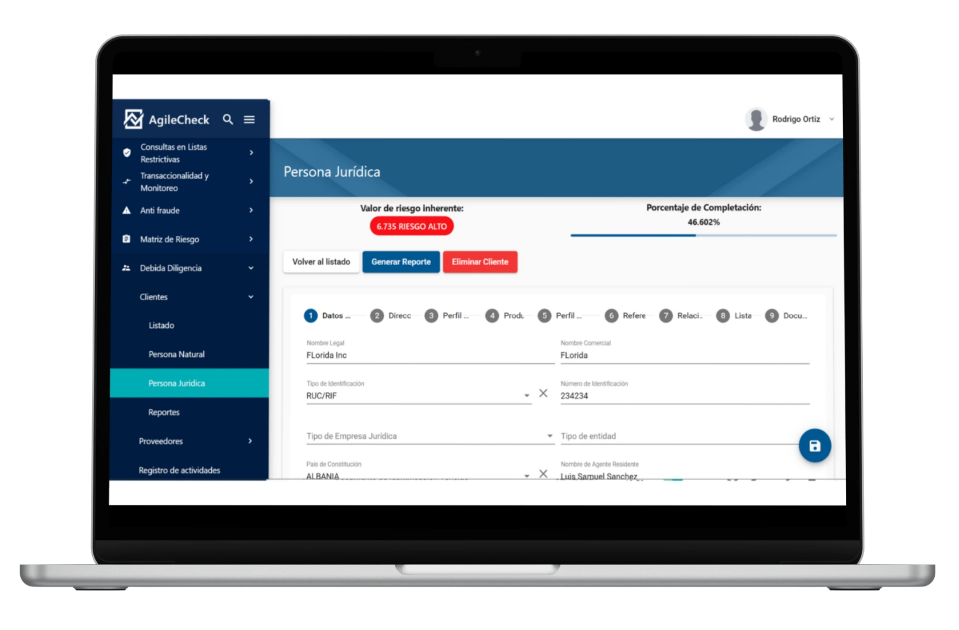 Verificación en las principales listas restrictivas